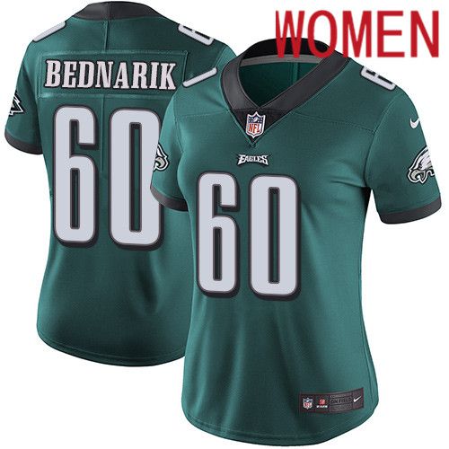 Women Philadelphia Eagles 60 Chuck Bednarik Nike Midnight Green Vapor Limited NFL Jersey